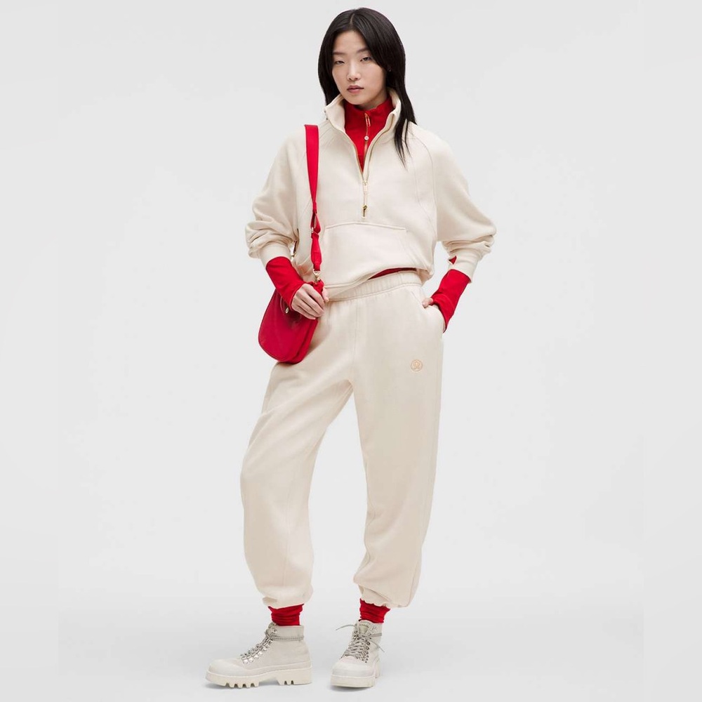 Lululemon Lunar New Year Scuba Oversized Funnel-Neck Half Zip Light Ivory